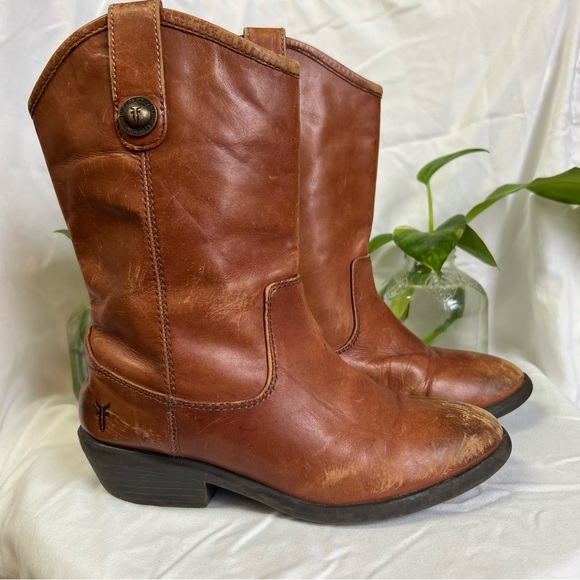 Frye Other - FRYE Melissa Button Rodeo Western Cowboy Leather Boots 13Y Youth Kids Boys Girls